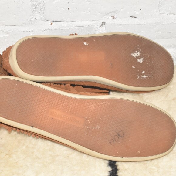 MINNETONKA Venice Western Bootie Suede Fringe Moccasin Shoes Size 8 - Picture 5 of 5